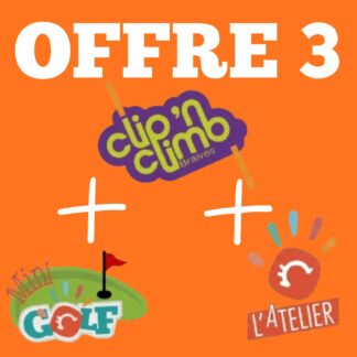 OFFRE 3 : Clip'n Climb + Mini-golf + plaine de jeux